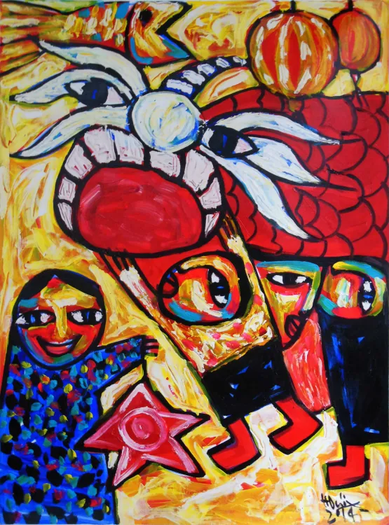 The artwork Mid-Autumn Festival by Tran Huu Duong